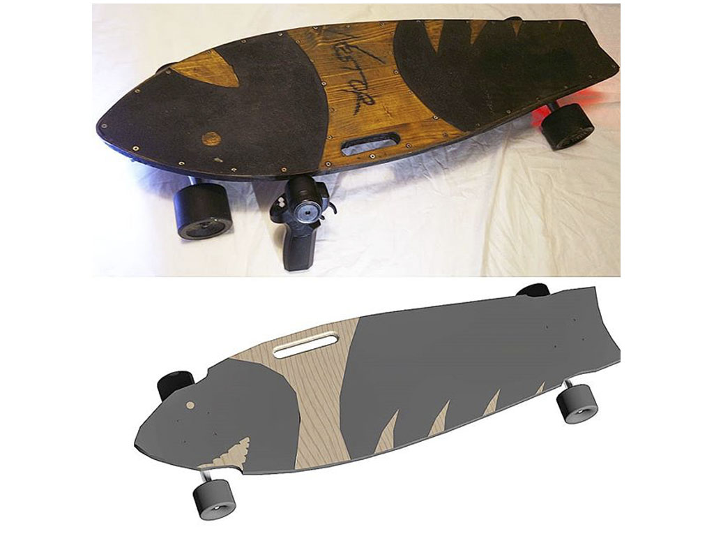 E-Skate modulable with battery&nbsp;selector